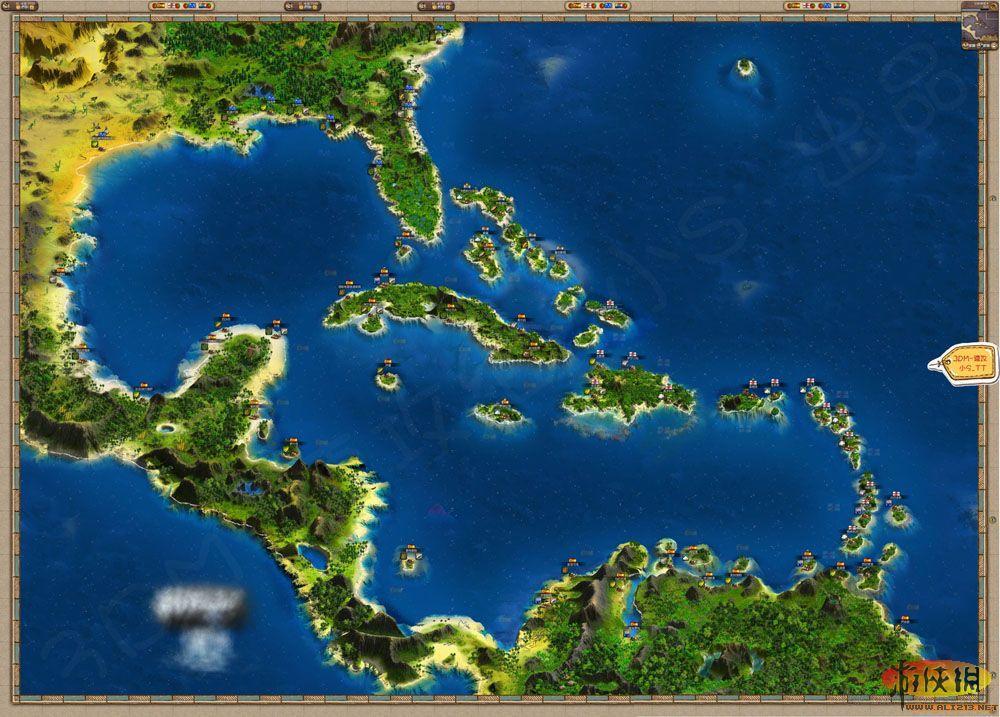 《海商王3》全地图全港口高清图_海商王3地图