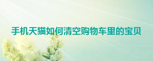 天猫超市app如何清空购物车_清空购物车