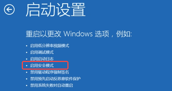 强制关机并进入安全模式