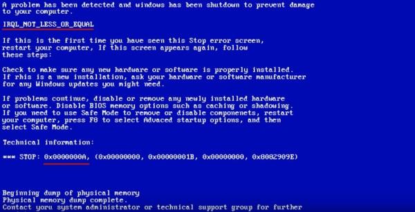 电脑提示蓝屏代码0x0000000A怎么办?6种解决方法?0x0000000a