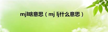 Mj与lj背后的神秘含义,你了解吗?MJ和LJ