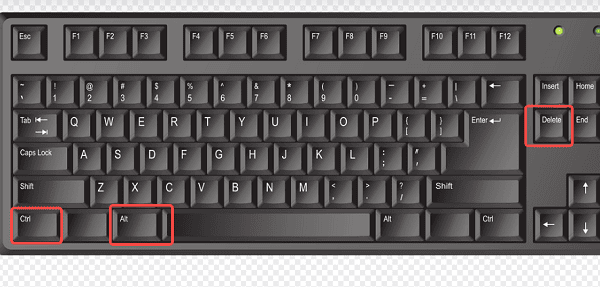 使用 Ctrl + Alt + Del 进入安全选项