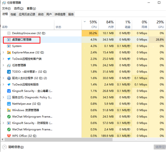 任务管理器-桌面窗口管理器
