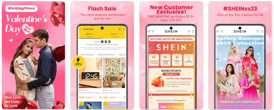 shein app 截图