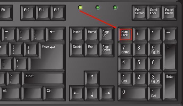 检查 Num Lock 键