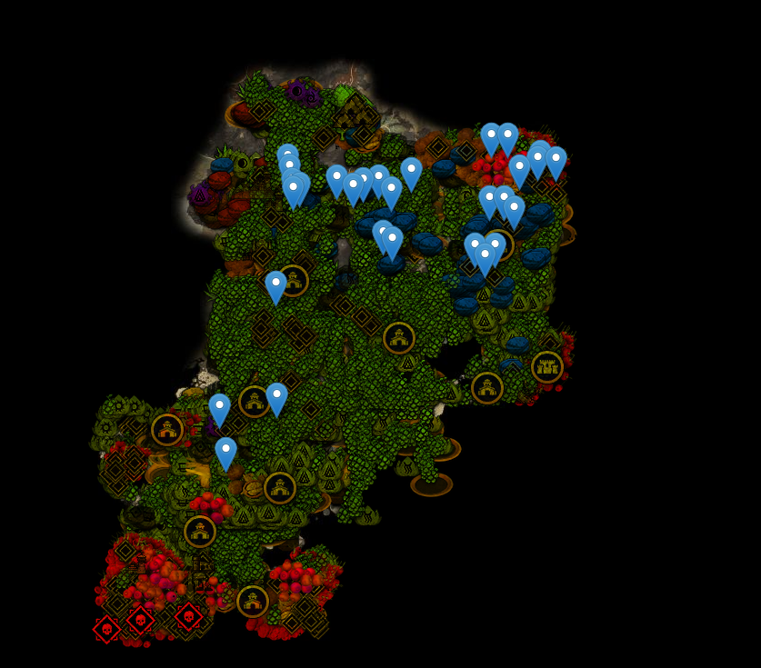 新世界全地图资源标记点位大全_新世界资源分布图