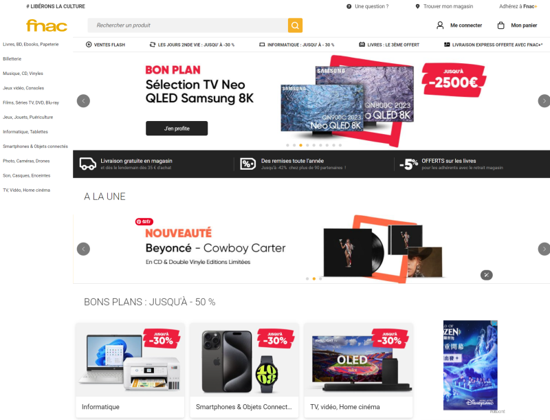 Fnac官网截图