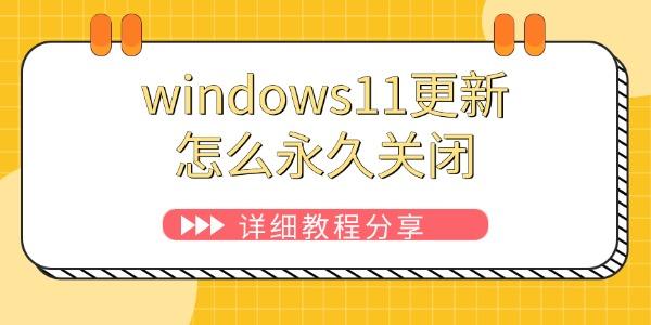 windows11更新怎么永久关闭 详细教程分享